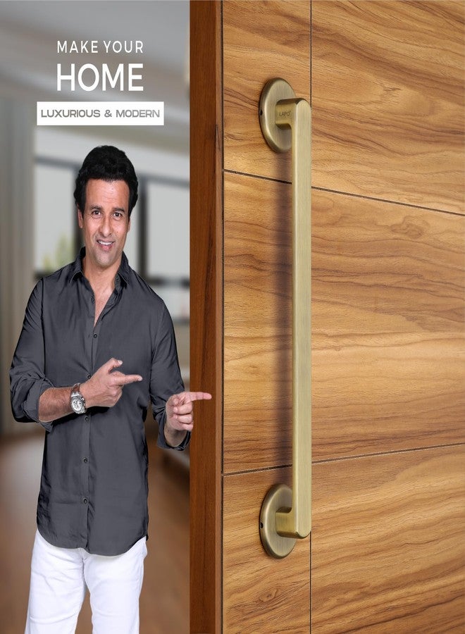 LAPO مقبض باب لابو بولو للباب الرئيسي | مقبض باب رئيسي | مقبض باب | سبيكة زنك (14 بوصة - عبوة من قطعة واحدة) تشطيب عتيق | ضمان 3 سنوات، مقبض سحب - Image 2